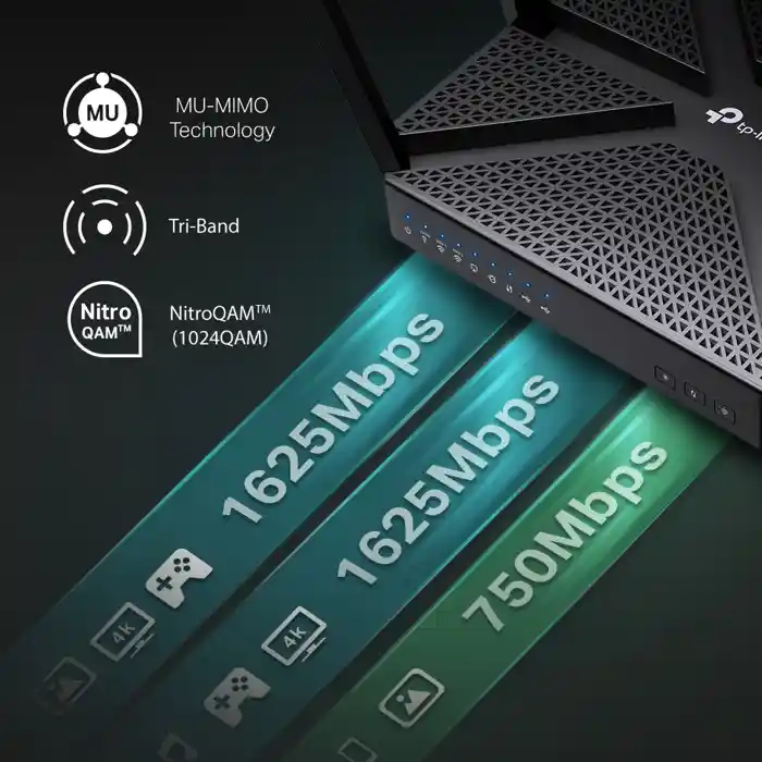 TP-Link Archer C4000 AC4000 MU-MIMO Tri-Band Wi-Fi Router